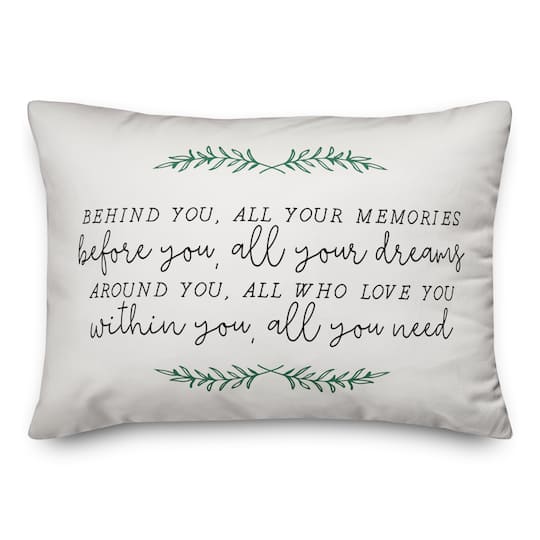 20" x 14" Memories Dreams Love Indoor/Outdoor Pillow